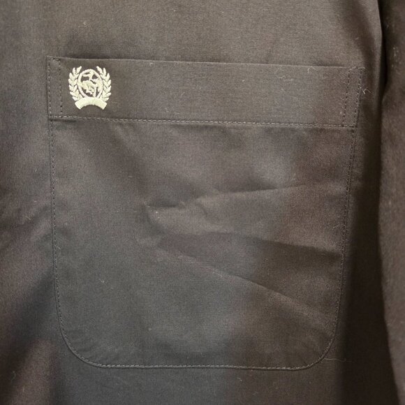 Cinch Western Shirt Men's Large Black Long Sleeve Button Up - Picture 8 of 8